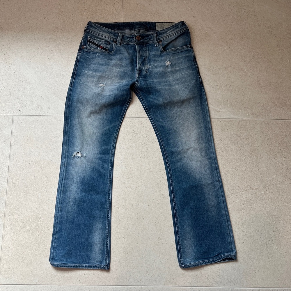 Diesel Zatiny Regular Bootcut Light Wash Jeans Men’s 30x26